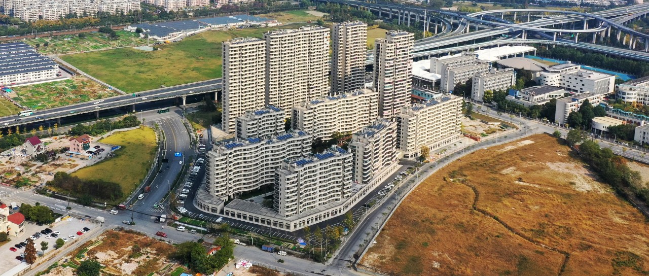 万科城市之光a区航拍,滨江万科城市之光