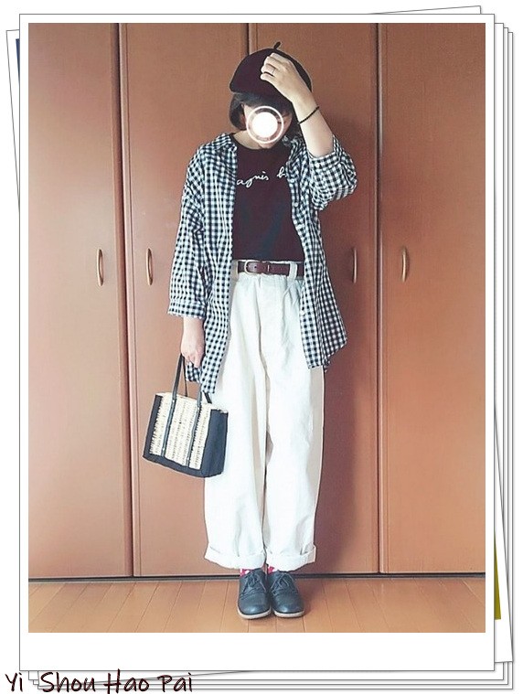 夏季格子衬衫搭配50岁,新款格子衬衫时尚潮流穿搭