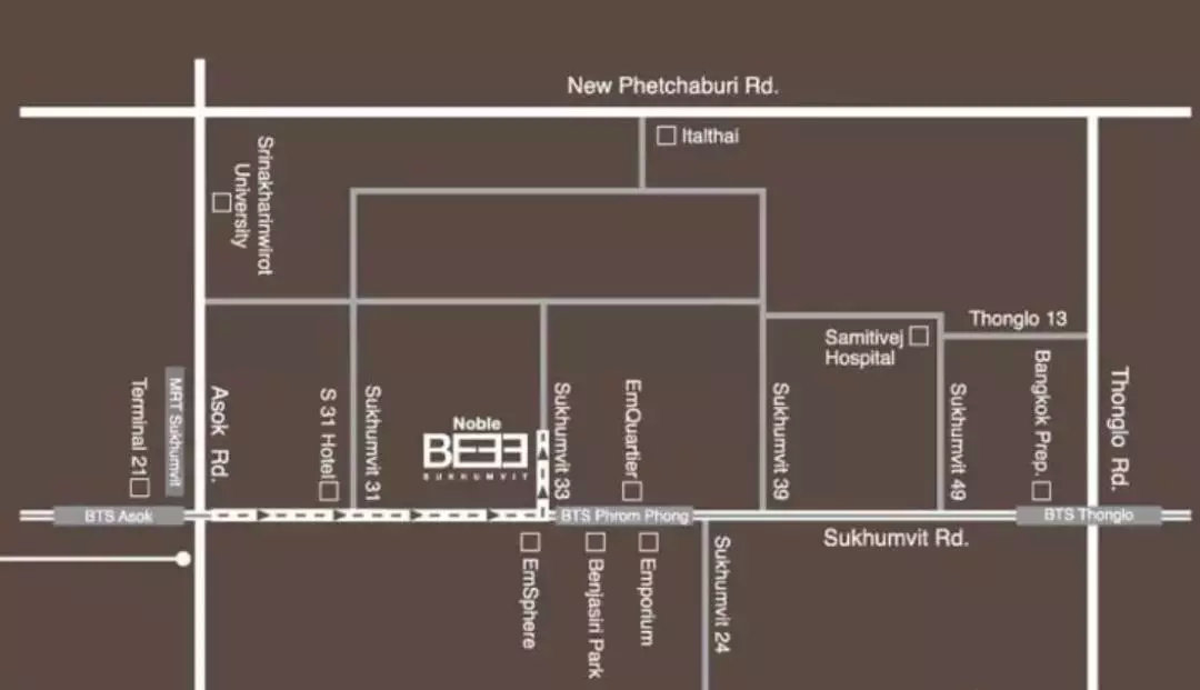 稀缺甄选，存货有限！曼谷NobleBE33Sukhumvit心脏地带