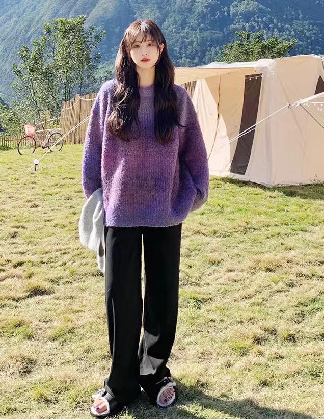 烂大街的阔腿裤也穿出高级感,阔腿裤就要选择保暖又显瘦的