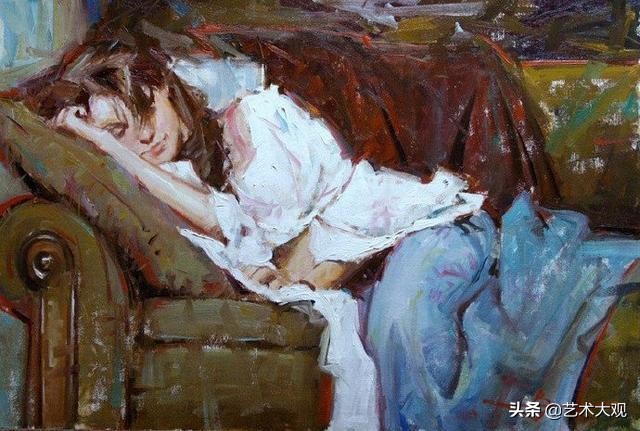 美国当代艺术家彼得亚当斯油画,美国画家凯文麦克弗森风景油画