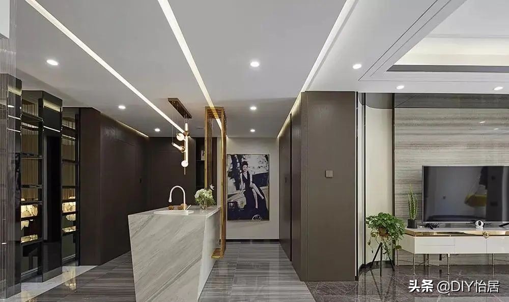 DIY怡居｜精致时尚轻奢风复式大宅，负一层的阳光房太太太美了