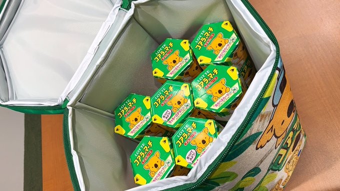 乐天小熊饼干巧克力味夹心,乐天小熊饼干注心夹心