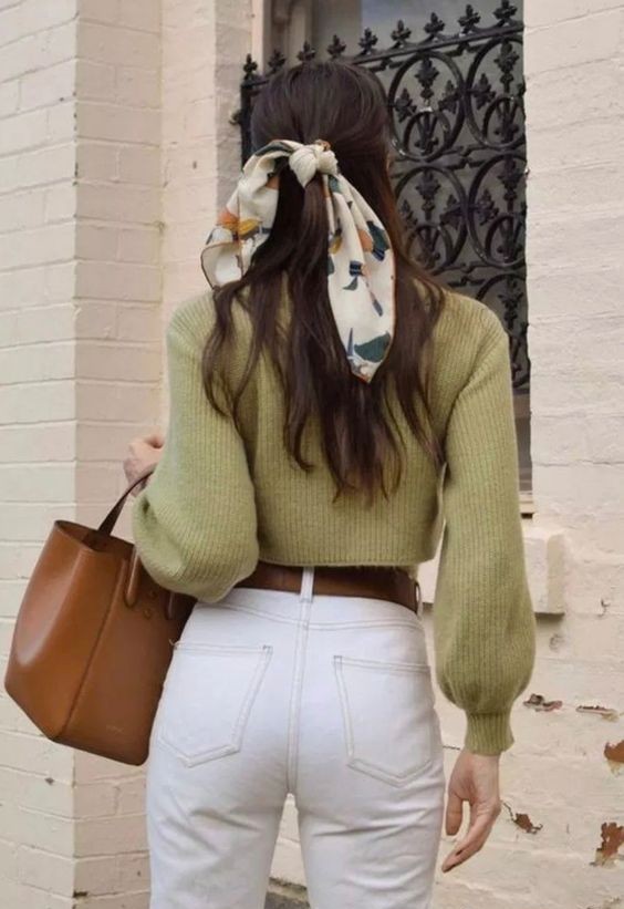 大蝴蝶结搭配大肠发圈,小清新蝴蝶结大肠发圈