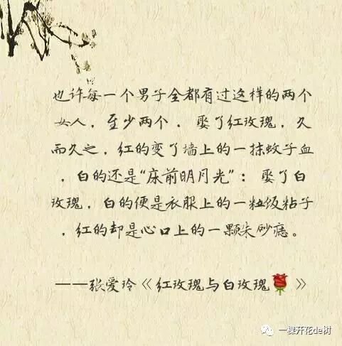 张爱玲爱情经典语录句句扎心,张爱玲经典语录爱情感悟