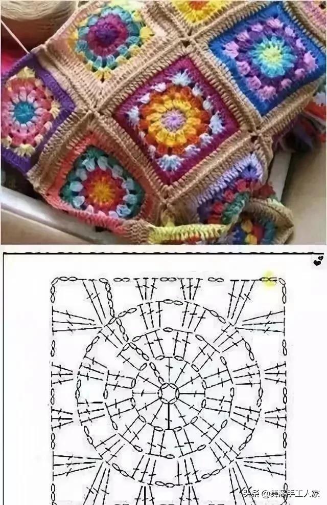 剩下的毛线钩织的小毛毯视频,毛线钩针编织斜纹彩虹毯子