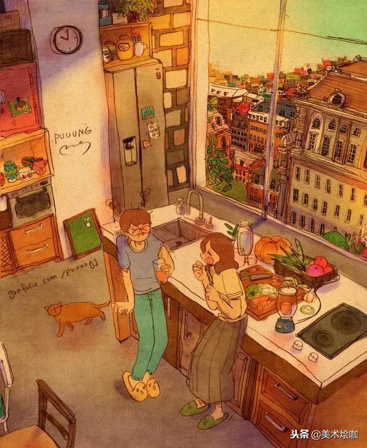 少女心爆棚的唯美插画,软萌插画清新少女心