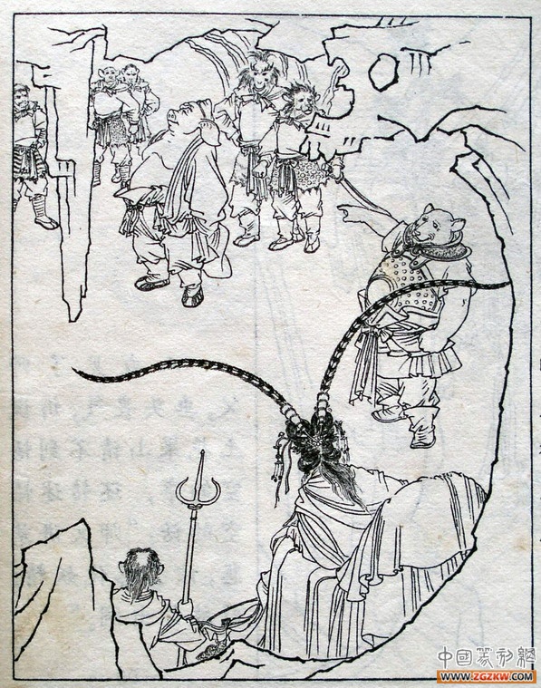 《西游记》之三打白骨精背景图,西游记三打白骨精文字版图文