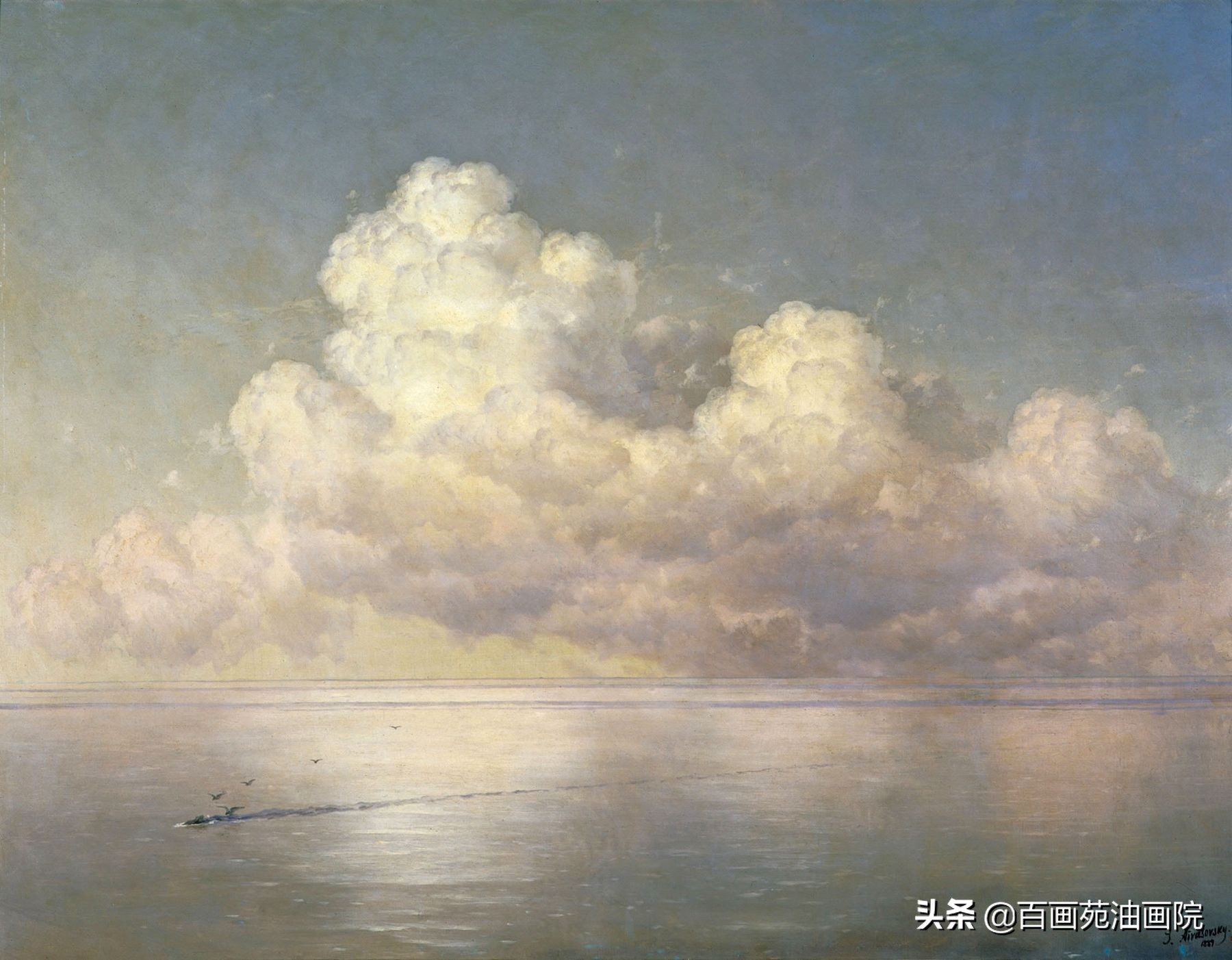 零基础画油画风景国外大师,油画如何画夜晚的云景