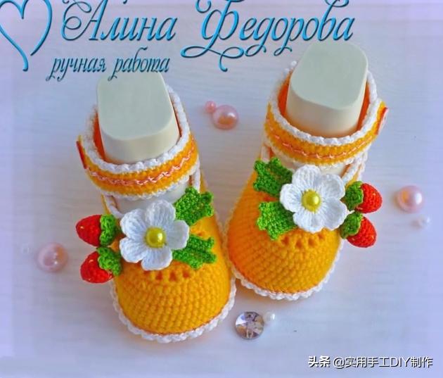 「针织作品」55款美美的蕾丝花朵宝宝鞋子，宝妈们不要错过哦