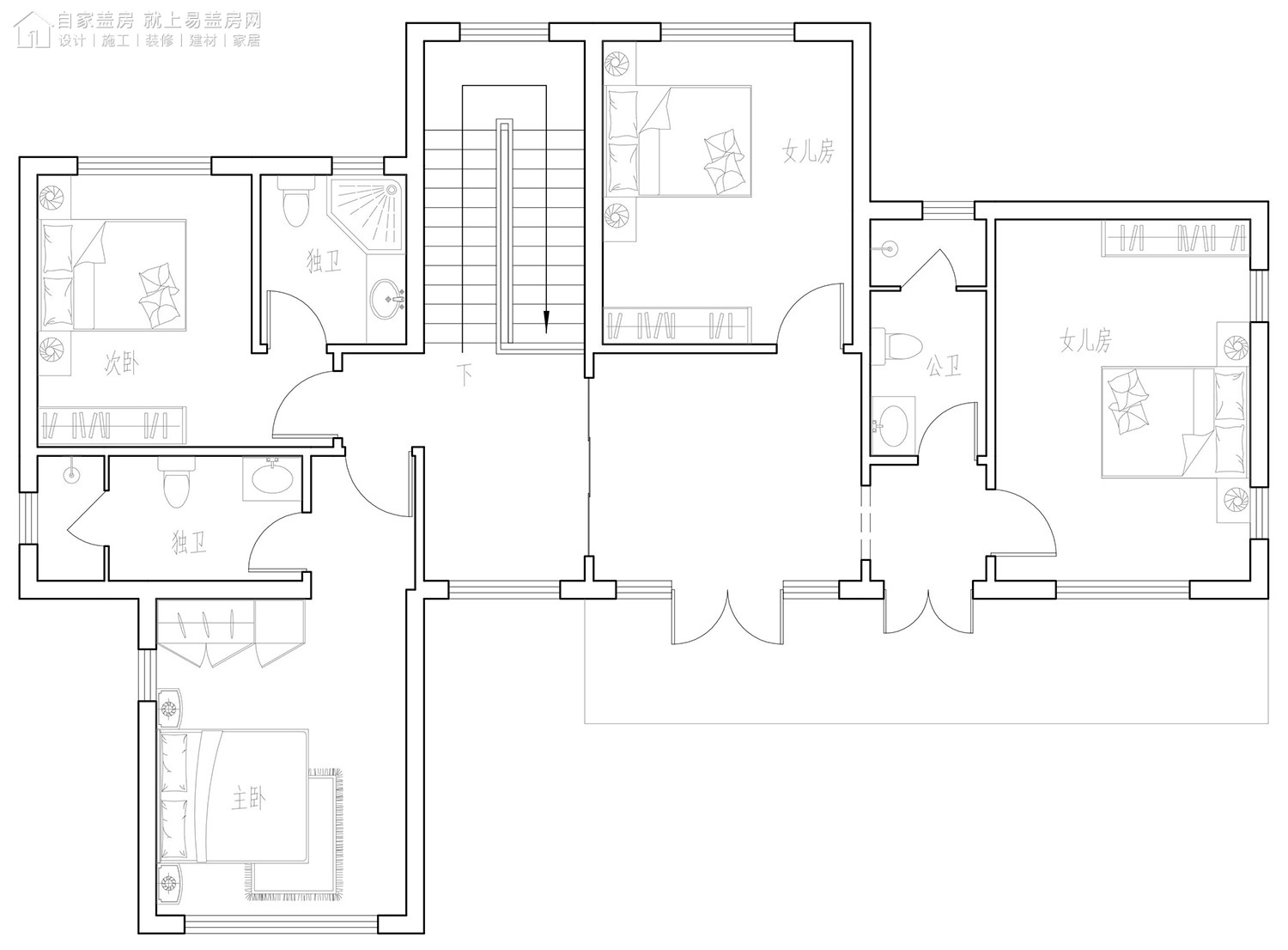 三层新中式别墅全套设计图纸,新中式合院别墅户型图纸