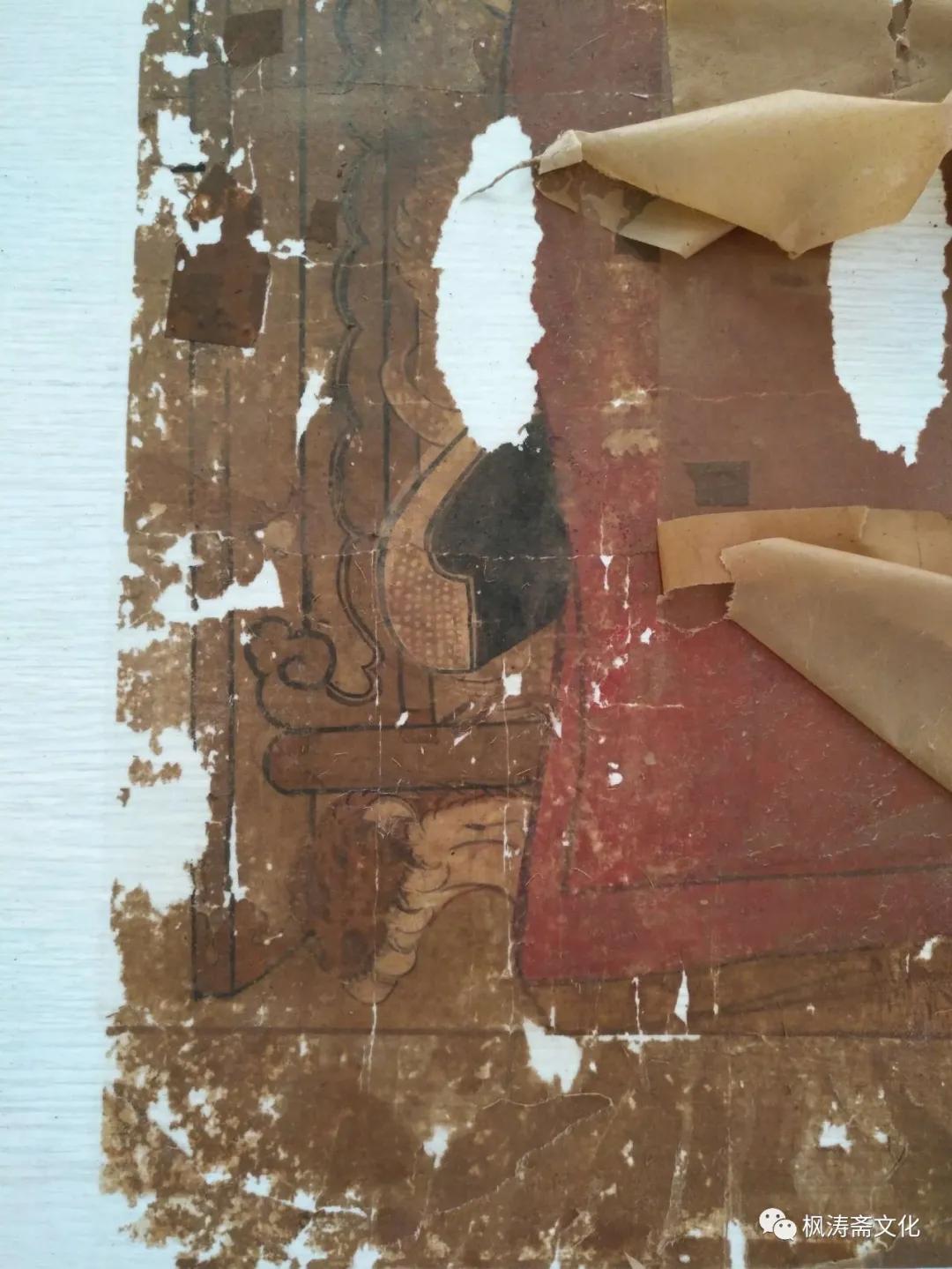 枫涛斋装裱案例：余姚朱氏祖像修复过程实录