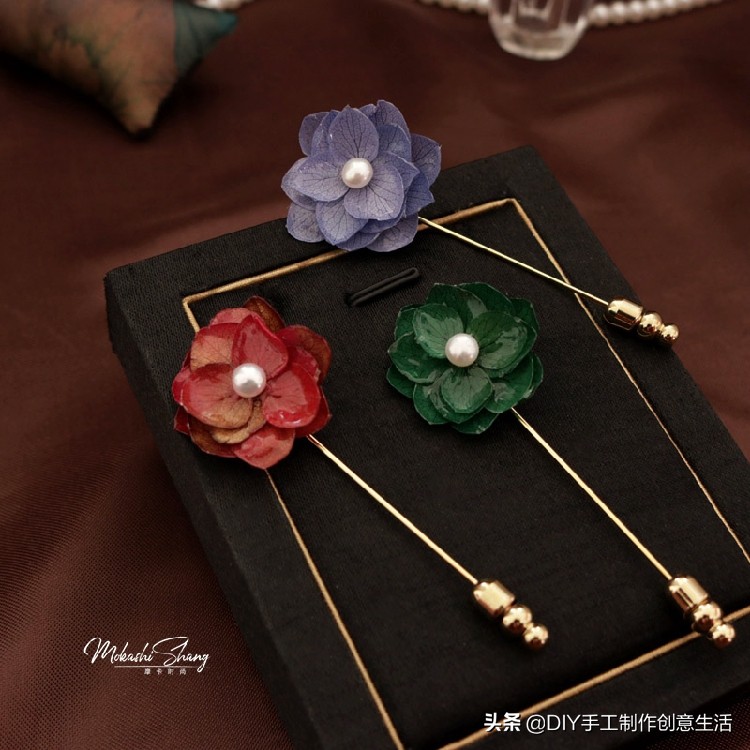 永生花首饰手工diy制作,制作永生花首饰