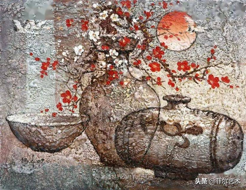 韩国画家朱世柱的作品非常出色,温暖、音乐和神秘