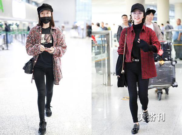 格子控女,格子控女生衬衫