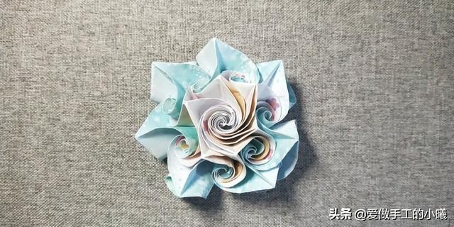 立体花的折纸步骤图解,立体的花的折纸教程