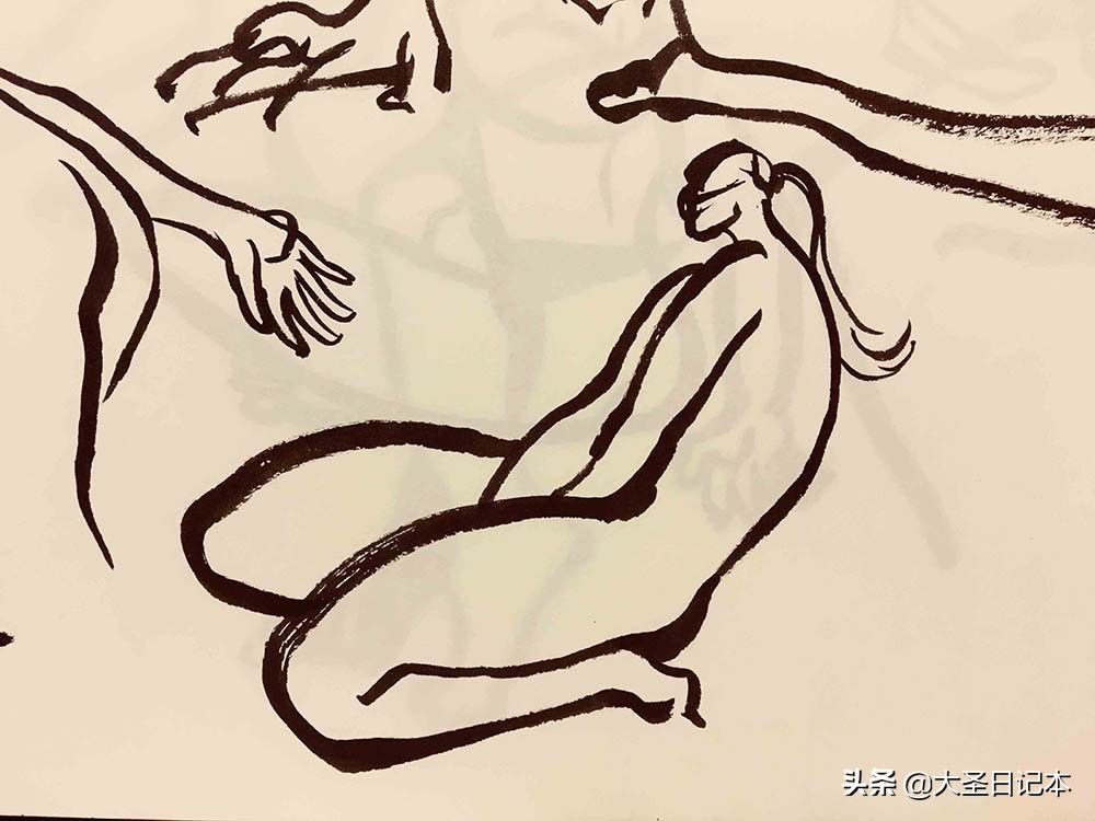 漫画现场临摹,人物写生漫画速写