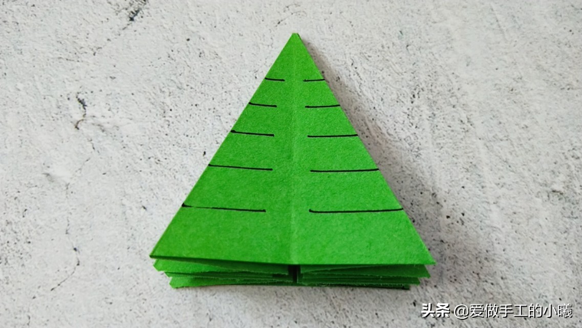 儿童手工折纸圣诞树,折纸圣诞树立体贺卡