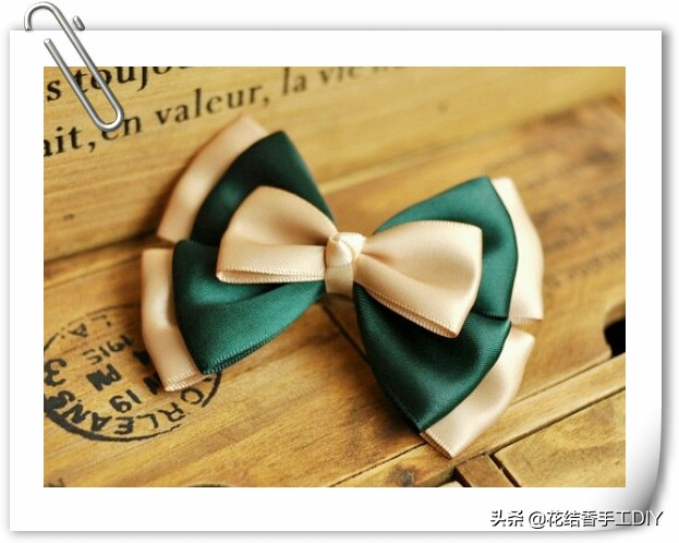 布艺发饰三层蝴蝶结发夹鸭嘴夹,手工制作蝴蝶结发饰教程