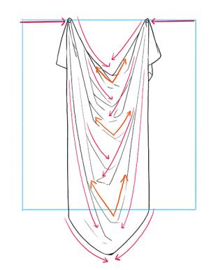 衣服褶皱怎样画,衣服褶皱怎么画