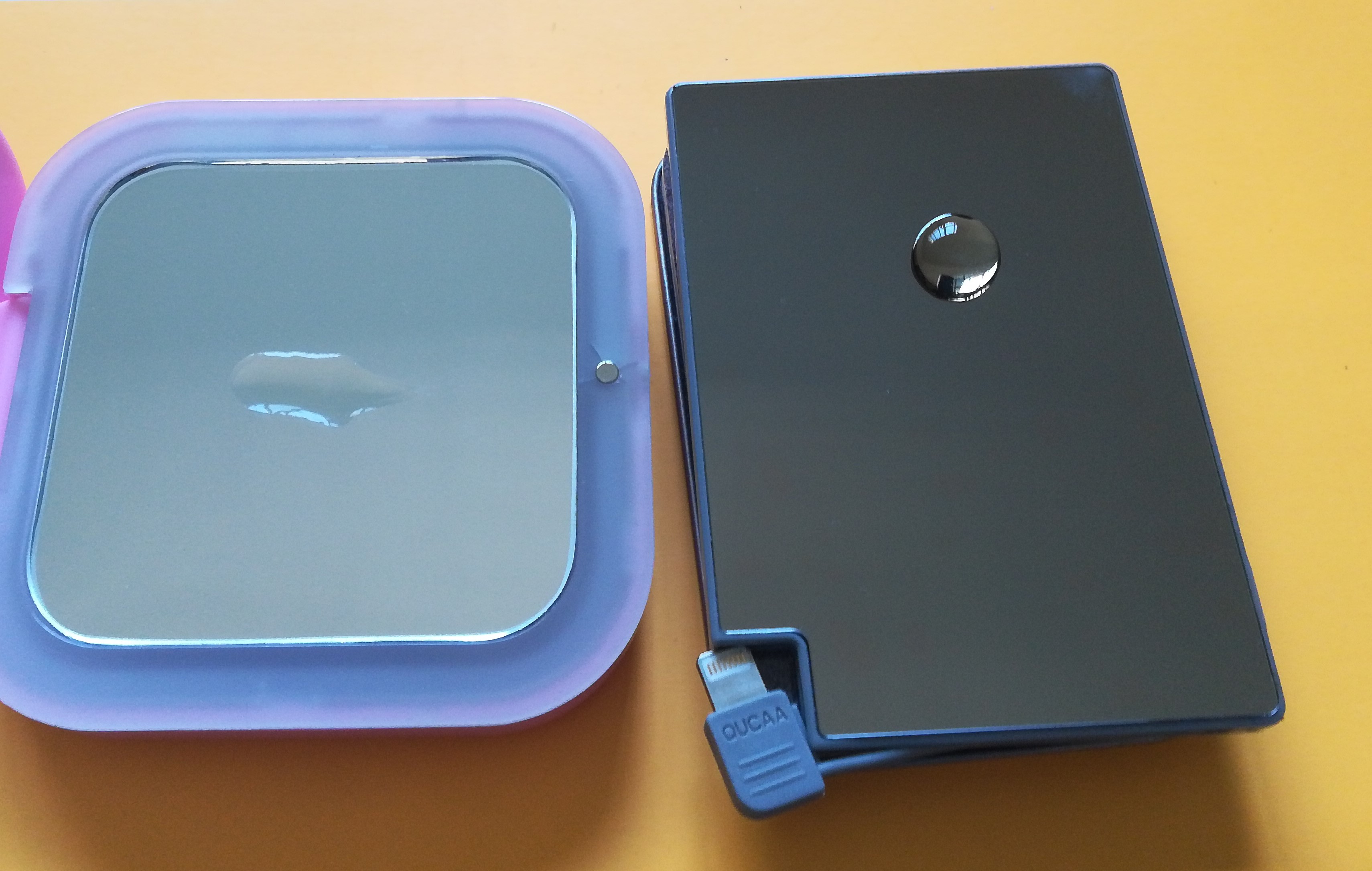 水面效果摄影神器——卡包化妆镜式移动电源