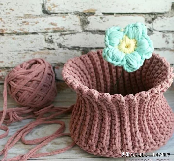 手工用绳子编织篮子简单又好看,怎样手工编篮子