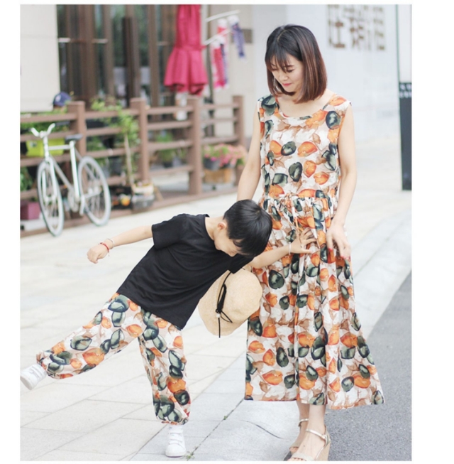 流行穿搭亲子装,小个子胖妈妈汉服亲子装