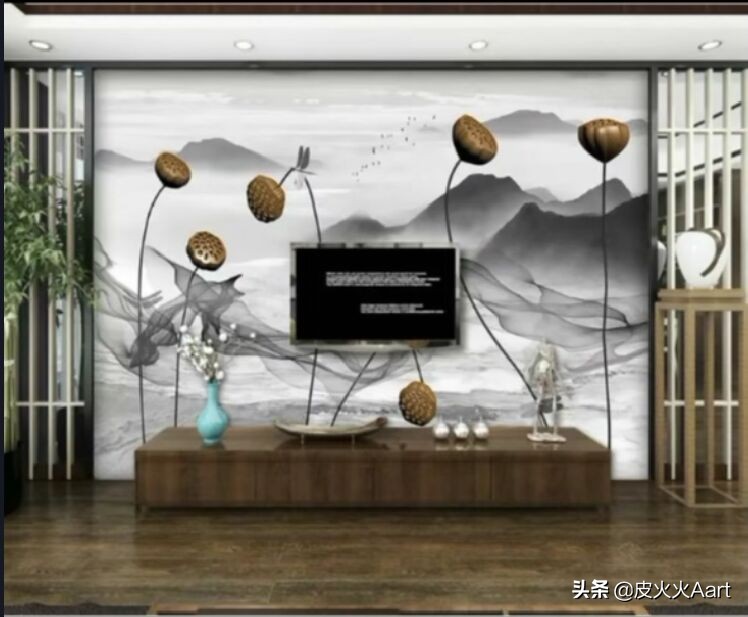 没有豪华的装修却有很美的背景墙,复式背景墙怎么装修才高档