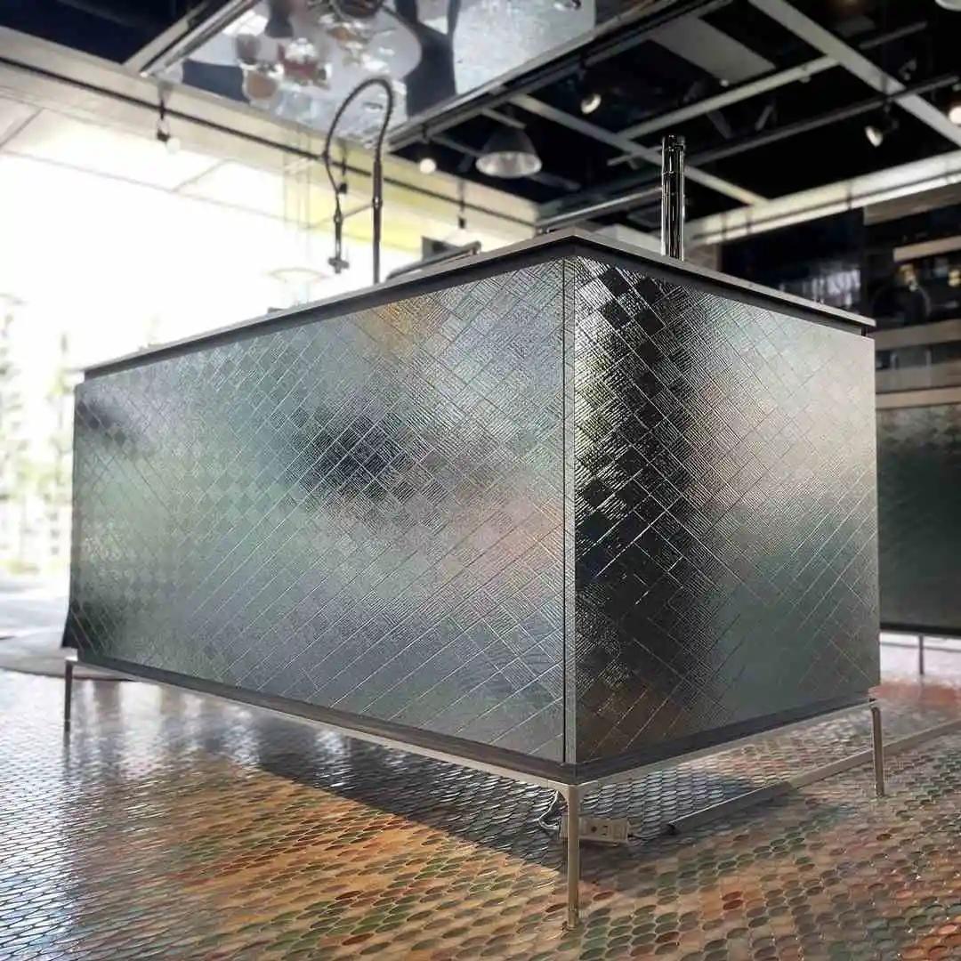 高颜值不锈钢台面橱柜,不锈钢大理石橱柜