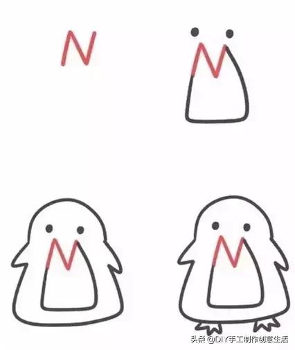 关于可爱的字母简笔画,happy字母简笔画