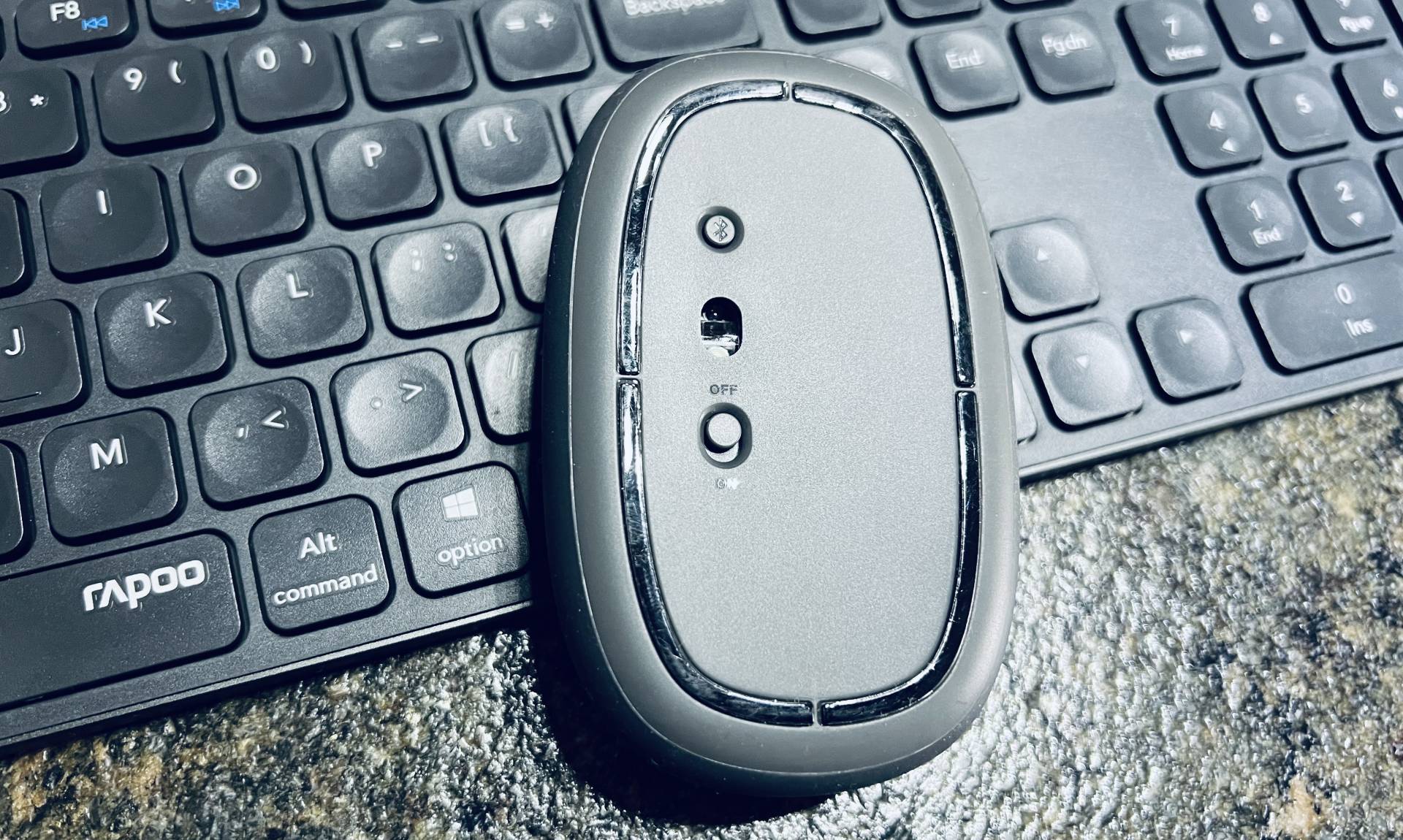 雷柏9050G多模式无线刀锋键鼠套装,雷柏8000无线键鼠单模还是双模