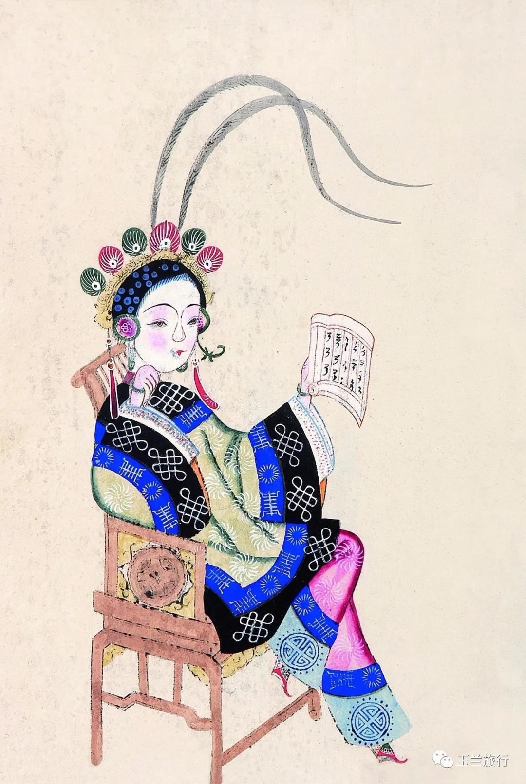 比网红好看多了，年画中的清代江南美女，真·人间富贵花！