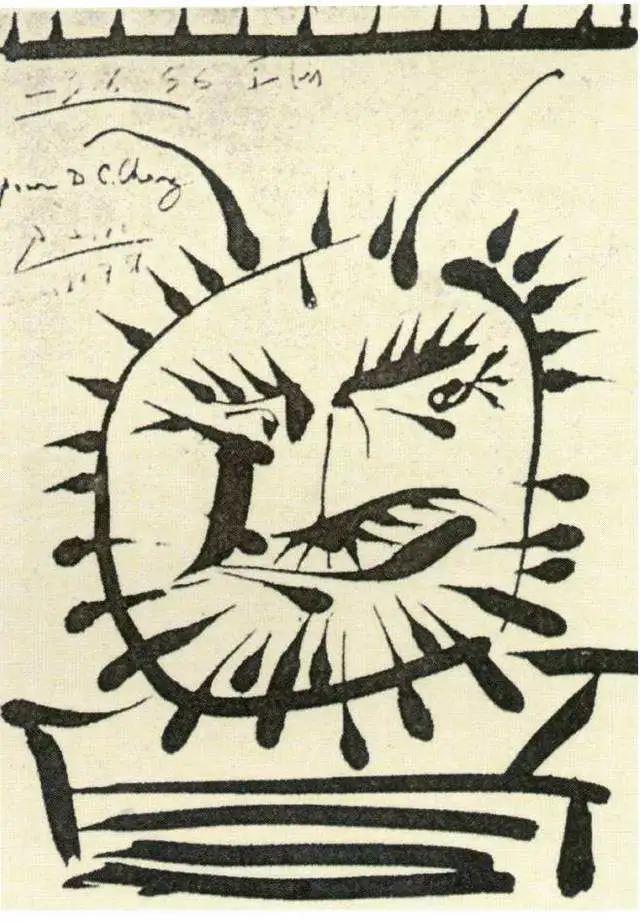 张大千和毕加索互相赠送的老照片,张大千和毕加索换作品