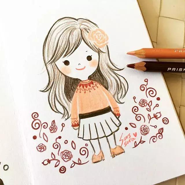 100张简笔画小学生,100张简笔花朵铅笔画