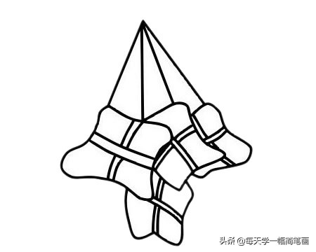 幼儿端午节粽子简笔画图片,端午节粽子怎么画可爱简笔画