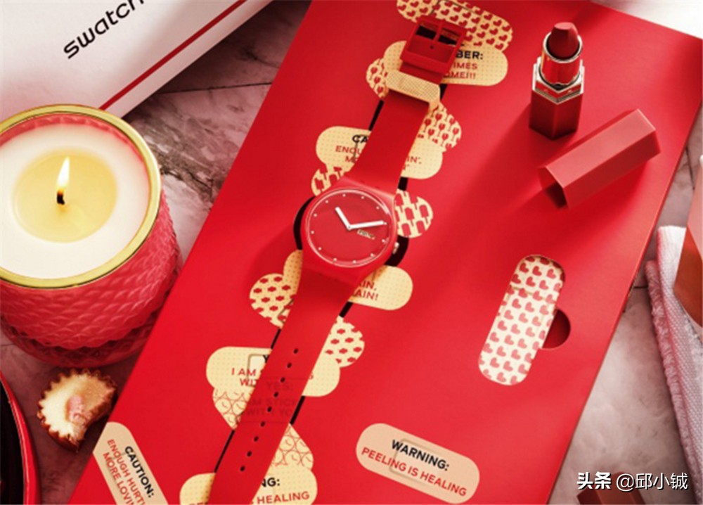 斯沃琪玫瑰金男表,情人节特别腕表斯沃琪