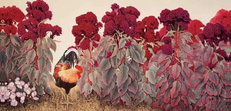 现代工笔重彩人物画,当代工笔重彩人物画