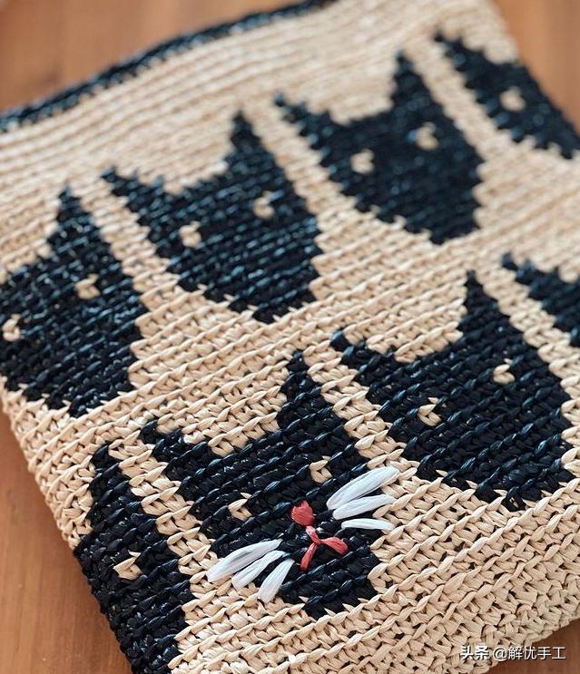 韩国钩针教程,简单的钩针编织包