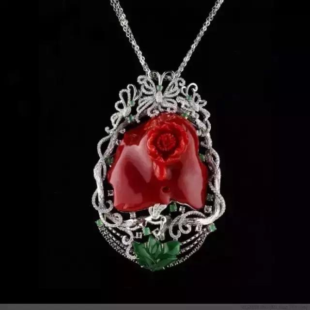 红珊瑚珠宝纯天然图片,红珊瑚珠宝配饰