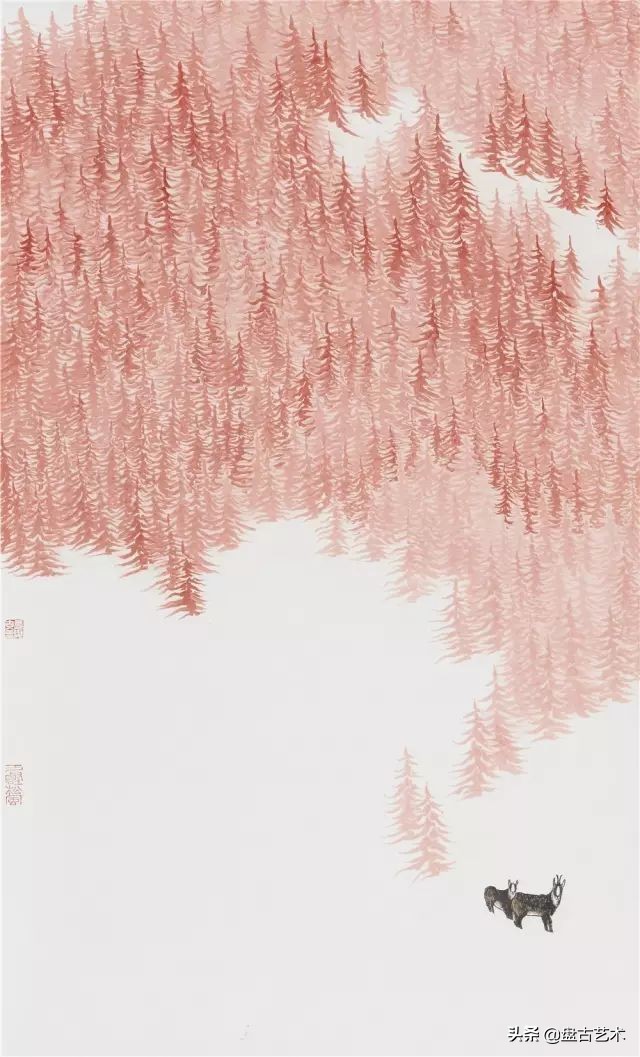 盘古文化艺术国画,盘古在宇宙中开天辟地国画