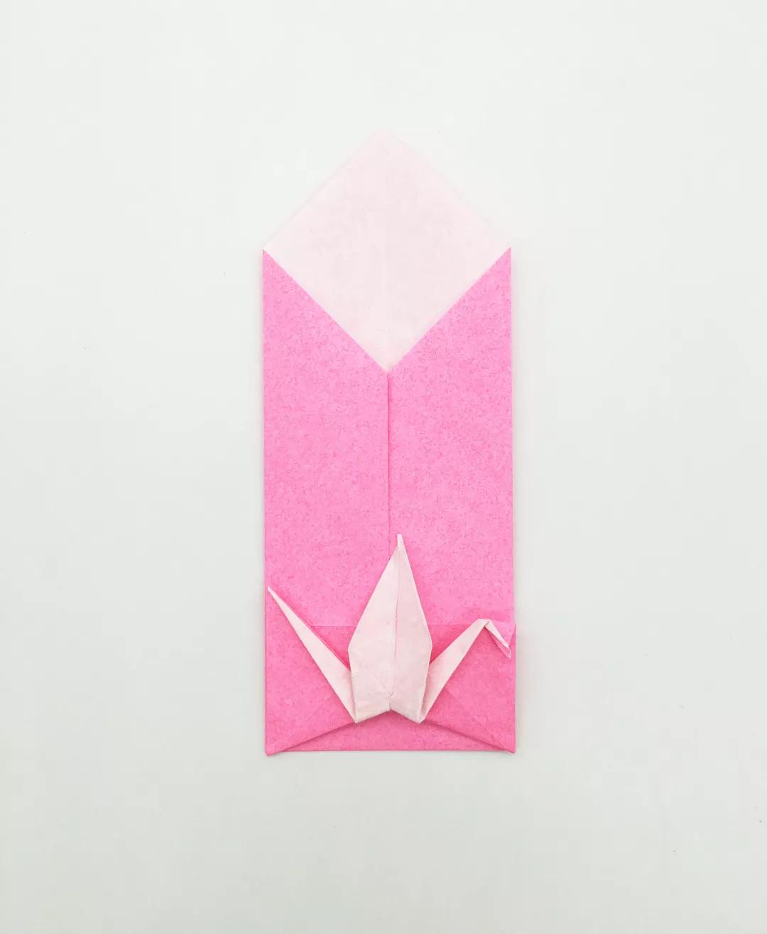 最简单的千纸鹤信封折法慢动作,折纸大全简单又漂亮的信封千纸鹤