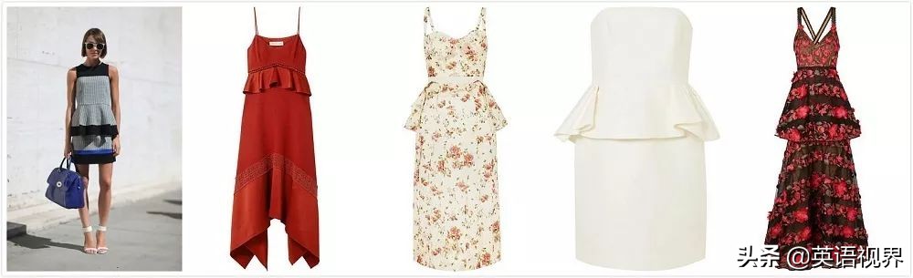 裙子都有什么款式英文,裙子的所有种类英语