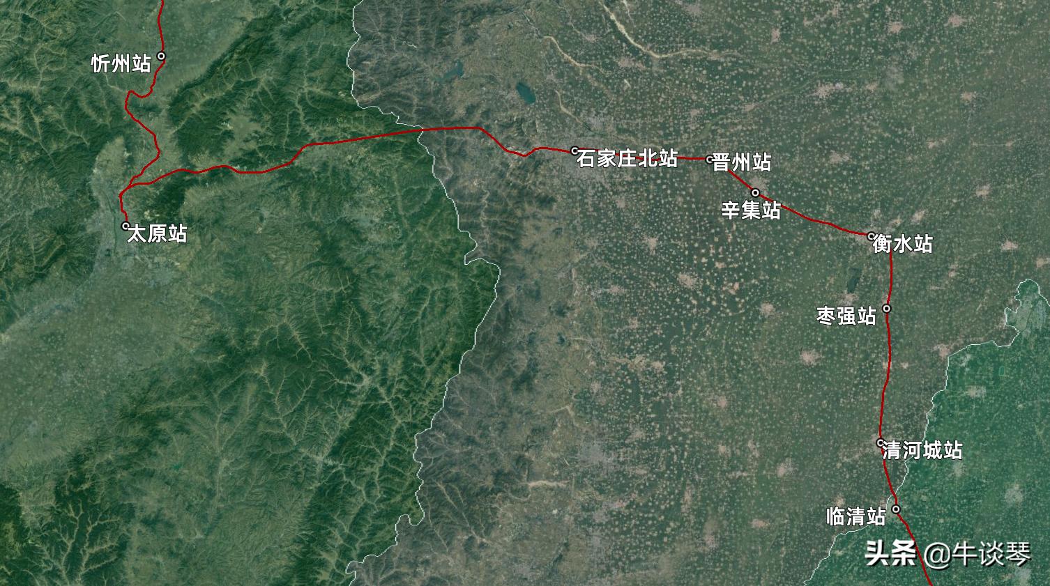 K732次列车线路图，广州东开往大同，线路全程2847公里