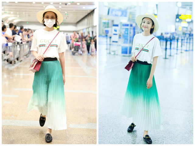 胡冰卿时尚穿搭潮酷,胡冰卿黑色吊带裙