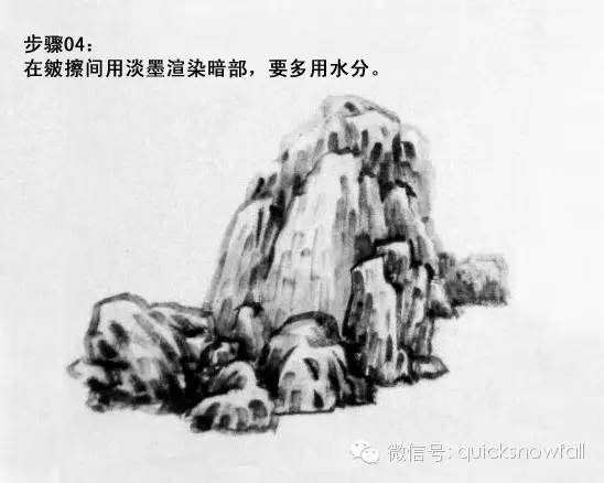 北派山水画山石画法,山水画技法山石的基本画法解析