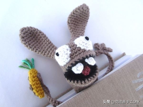 搞怪章鱼手工编织帽子,创意小动物书签编织法