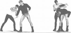 短刀进攻与防守技巧,短刀摆刺的防御与反击