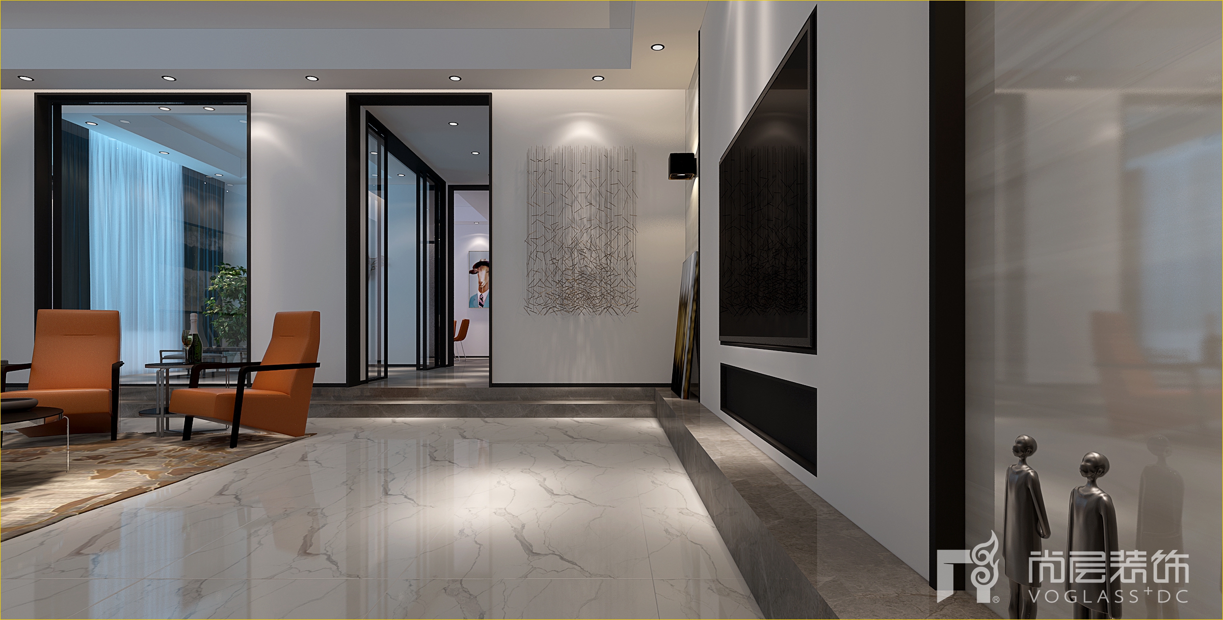 农村二层现代风格简约,四室装修简约现代风格