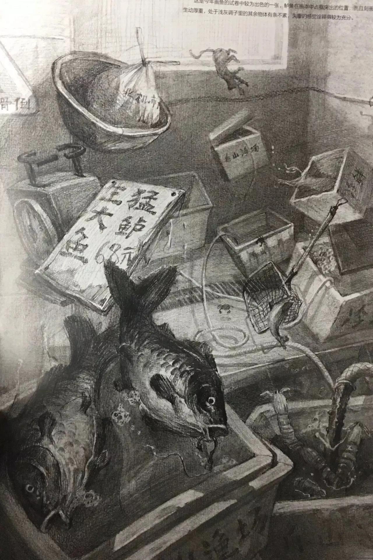 清华校考场景素描高分卷,清华素描场景高分卷技法