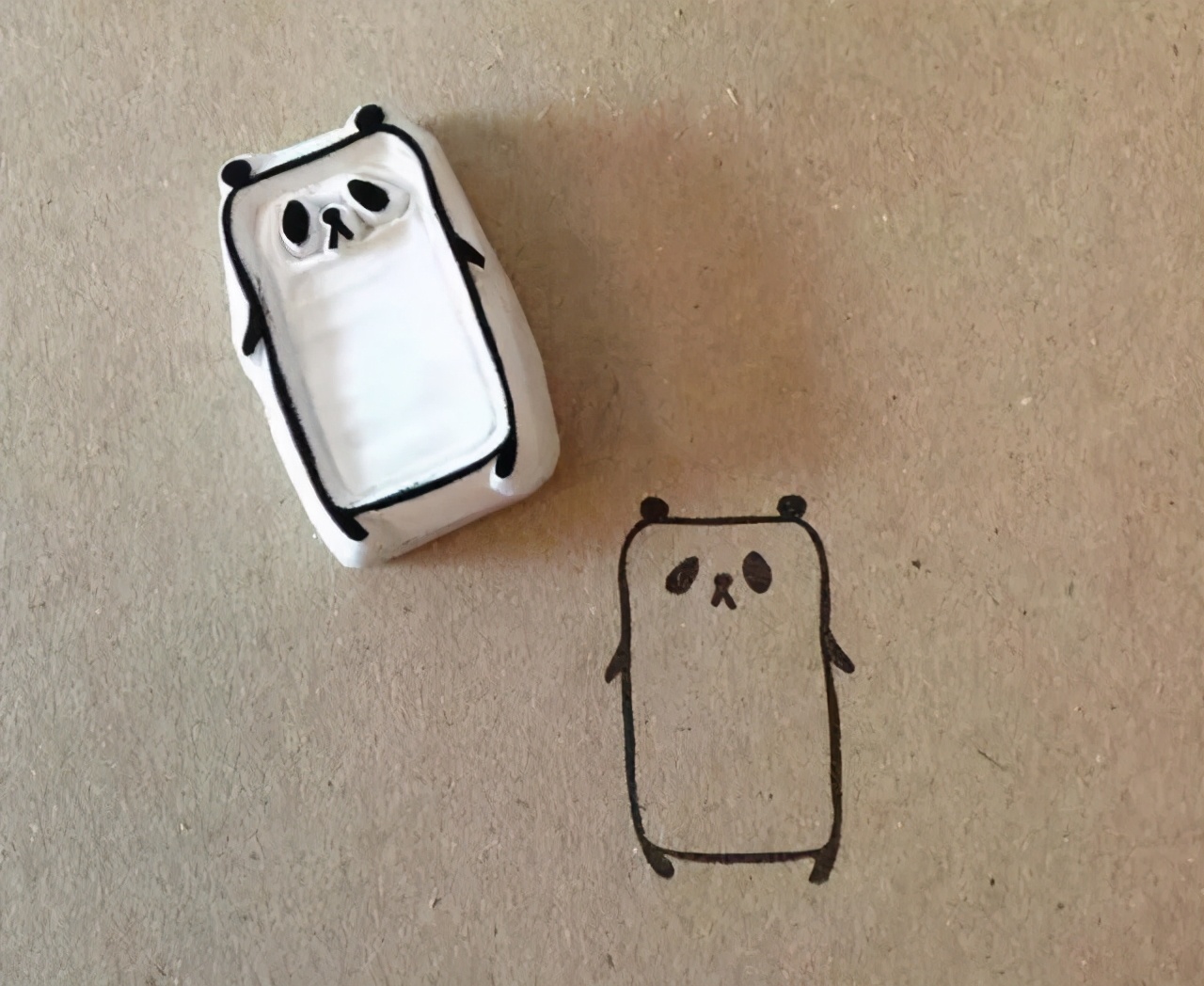 一块钱的可塑橡皮咋做,拿普通橡皮刻印章